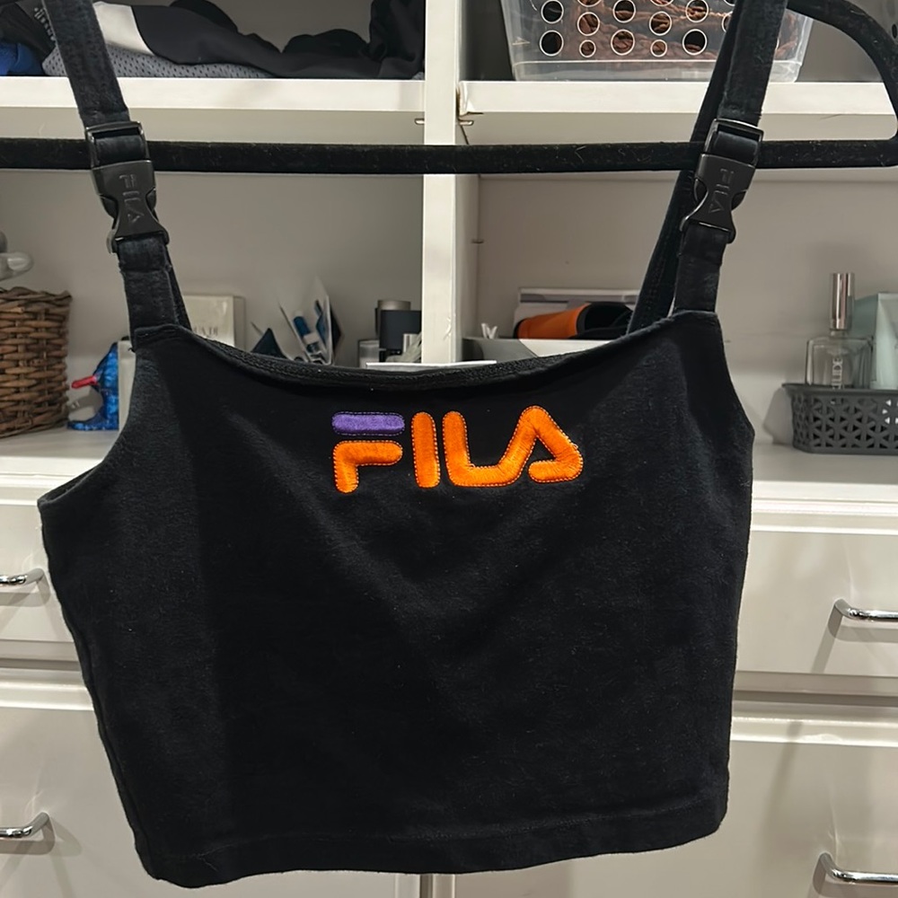 Fila Black Athletic Crop Tank top